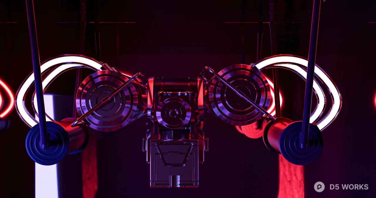 Neon Pink Geometric Bar Interior 3d model thumbnail 3