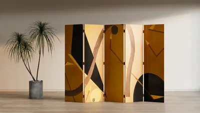 Modern Geometric Pattern Folding Screen Space 3d model
