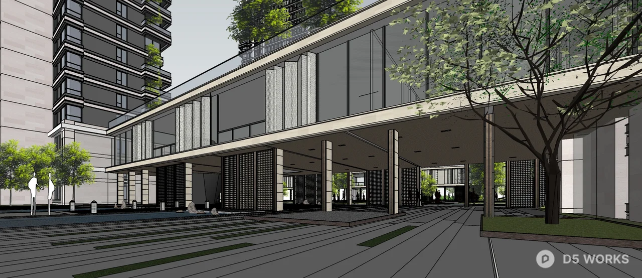 Modern Urban Street Architecture 3d model - Image 1