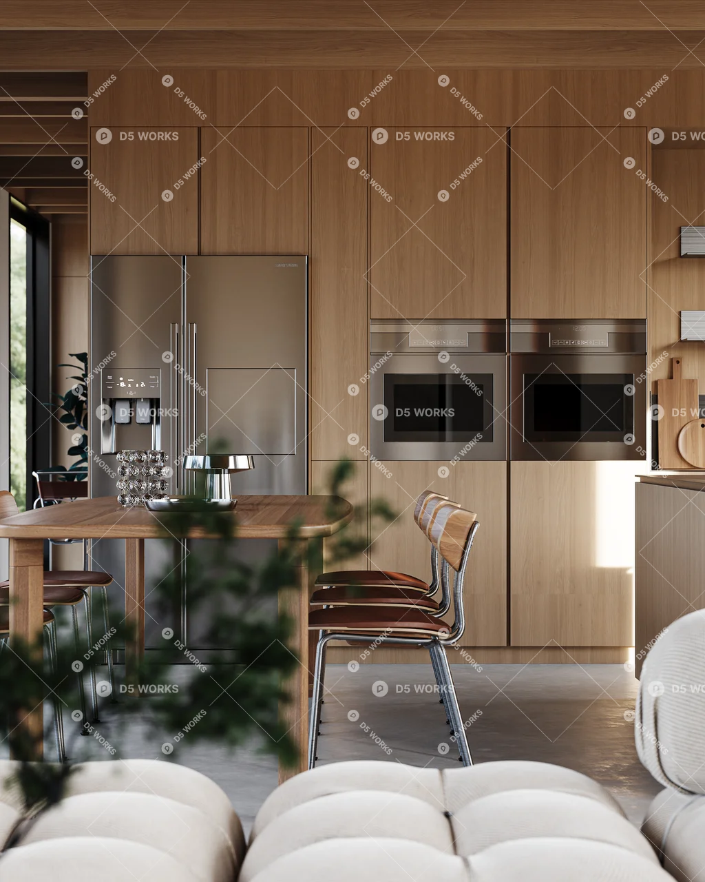 Living & Dining Room 3d model thumbnail 9