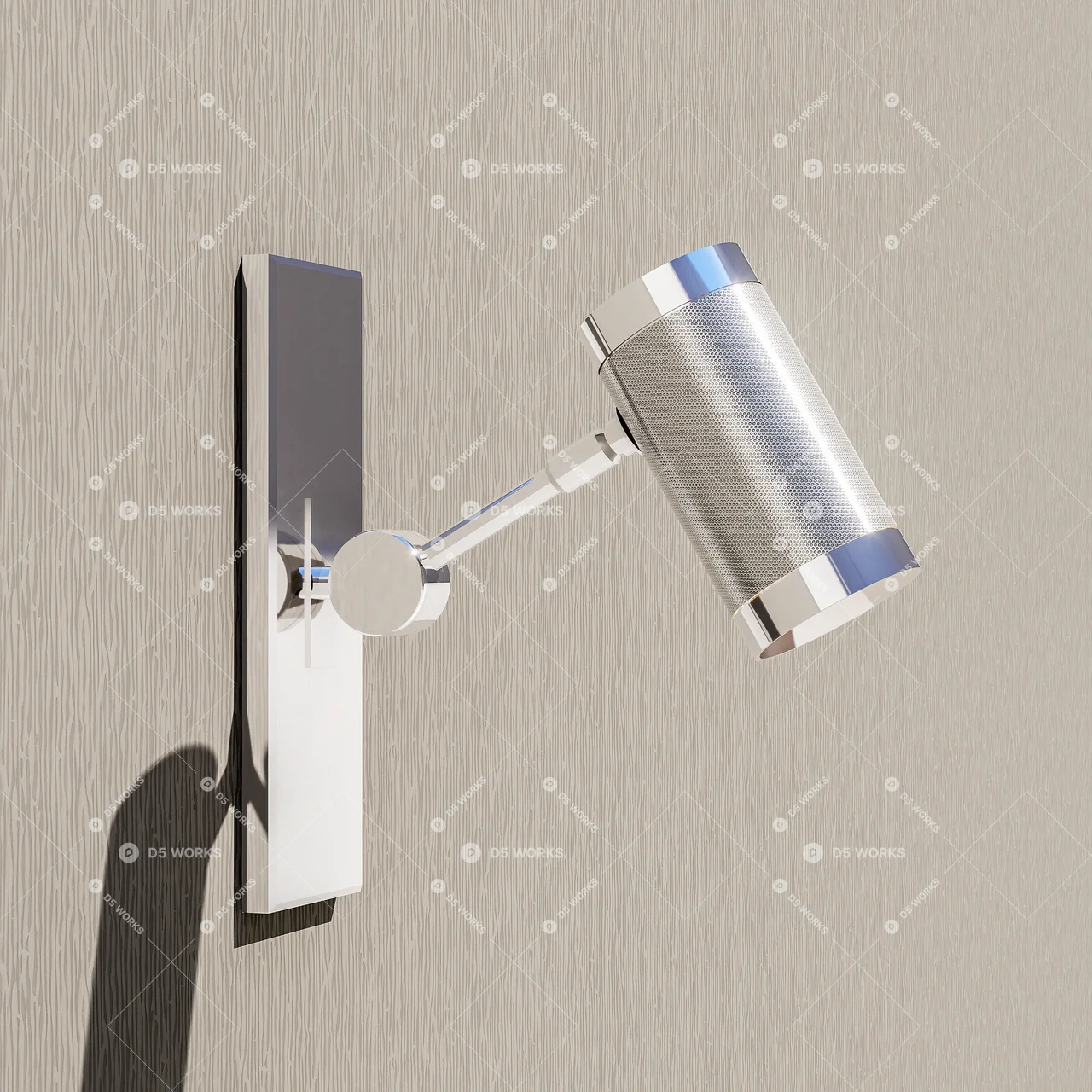 Adjustable Modern Wall Lamp 3d model thumbnail 2