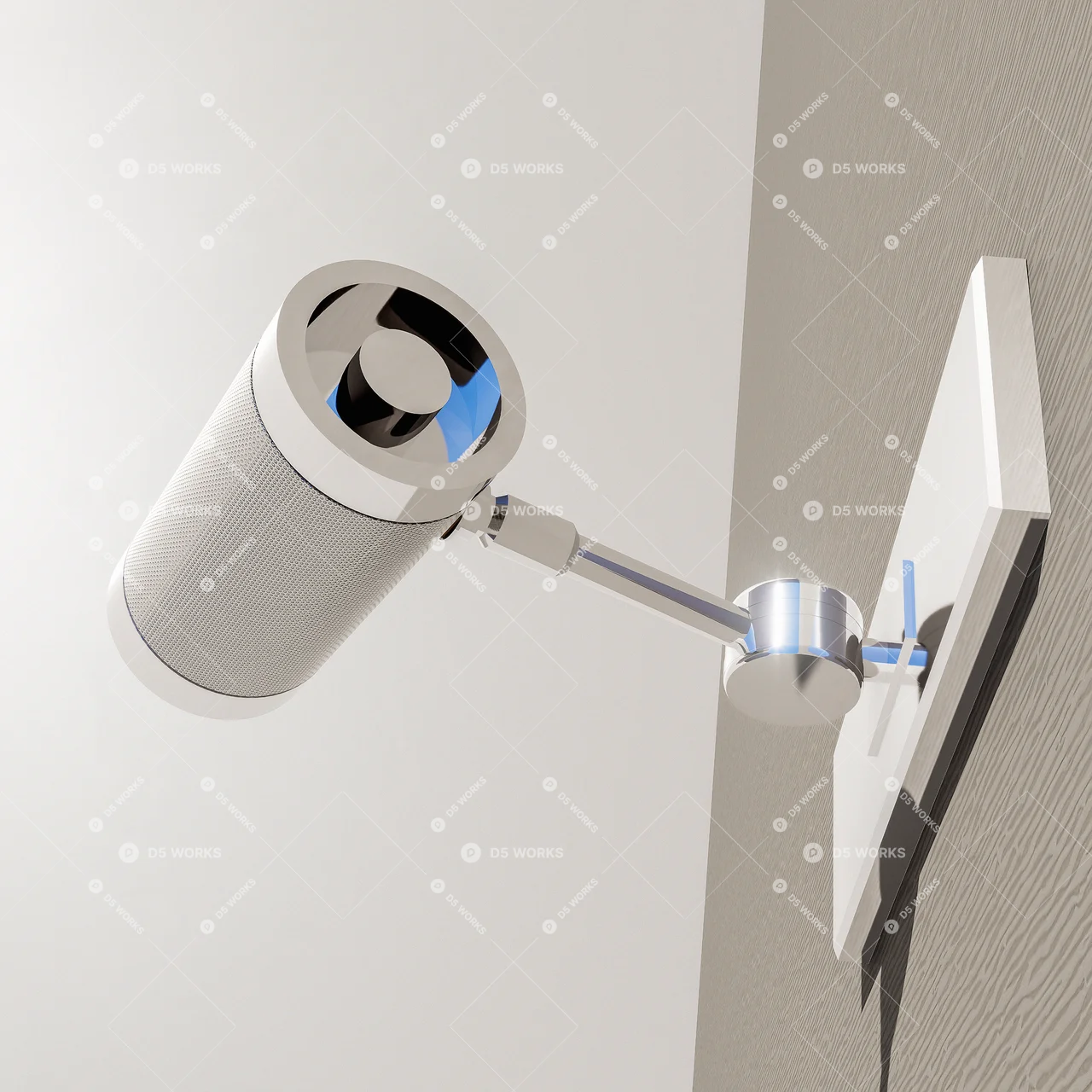 Adjustable Modern Wall Lamp 3d model thumbnail 3