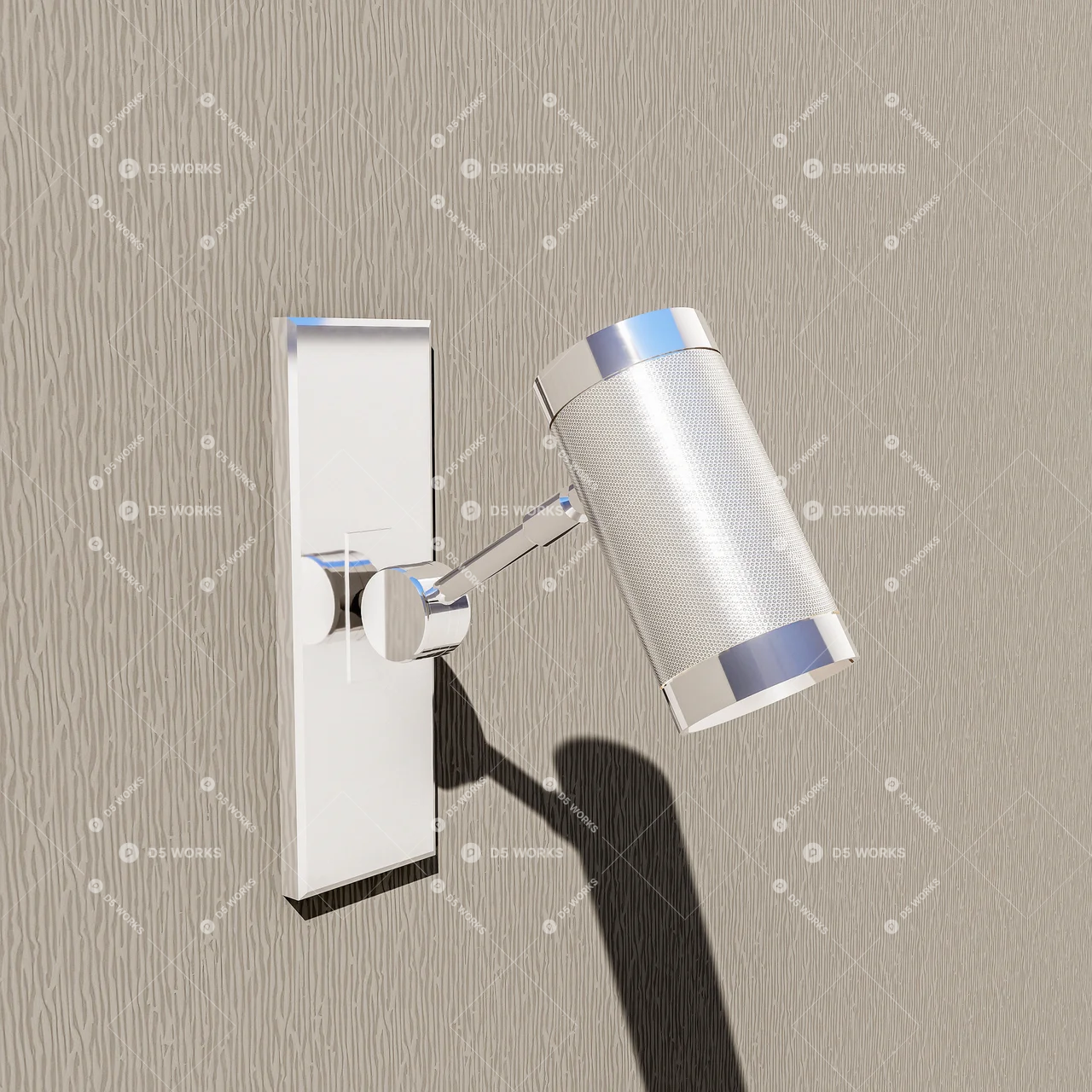 Adjustable Modern Wall Lamp 3d model thumbnail 5