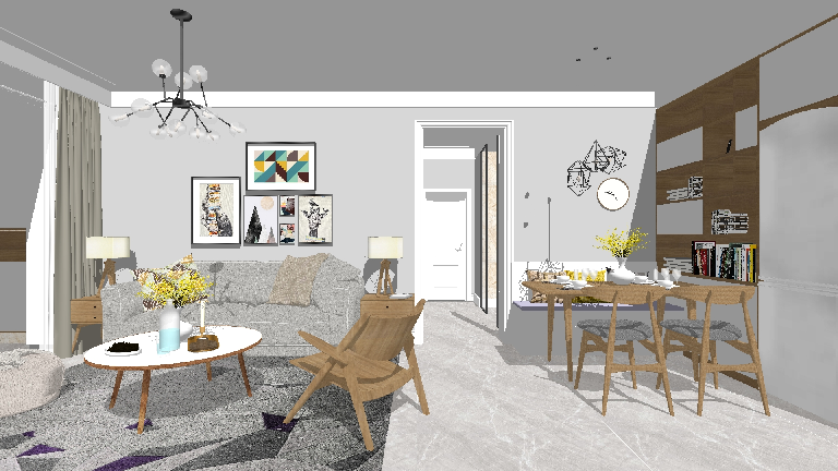 Modern Living & Dining Room