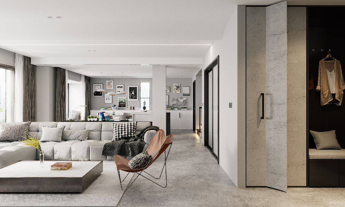 Modern Living & Dining Room