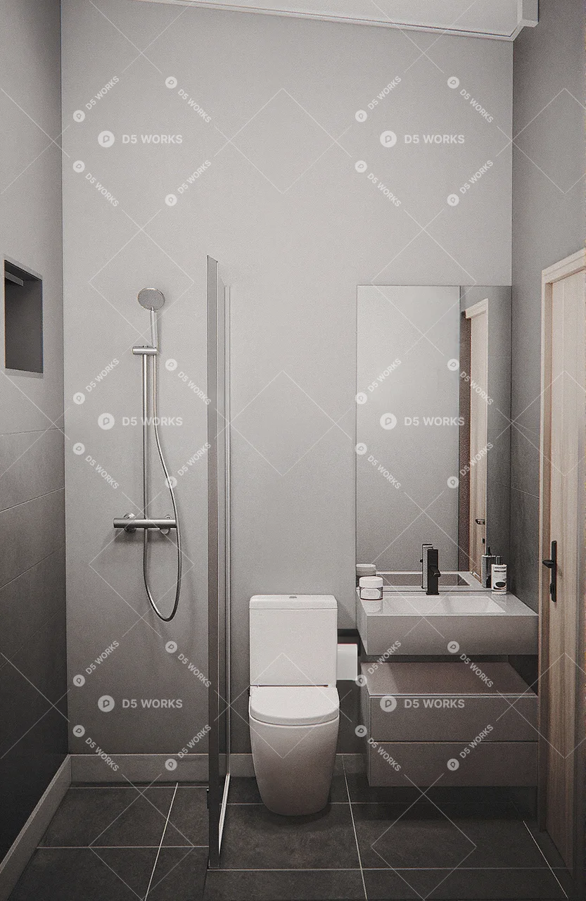 Modern Apartment Exterior 3d model thumbnail 2