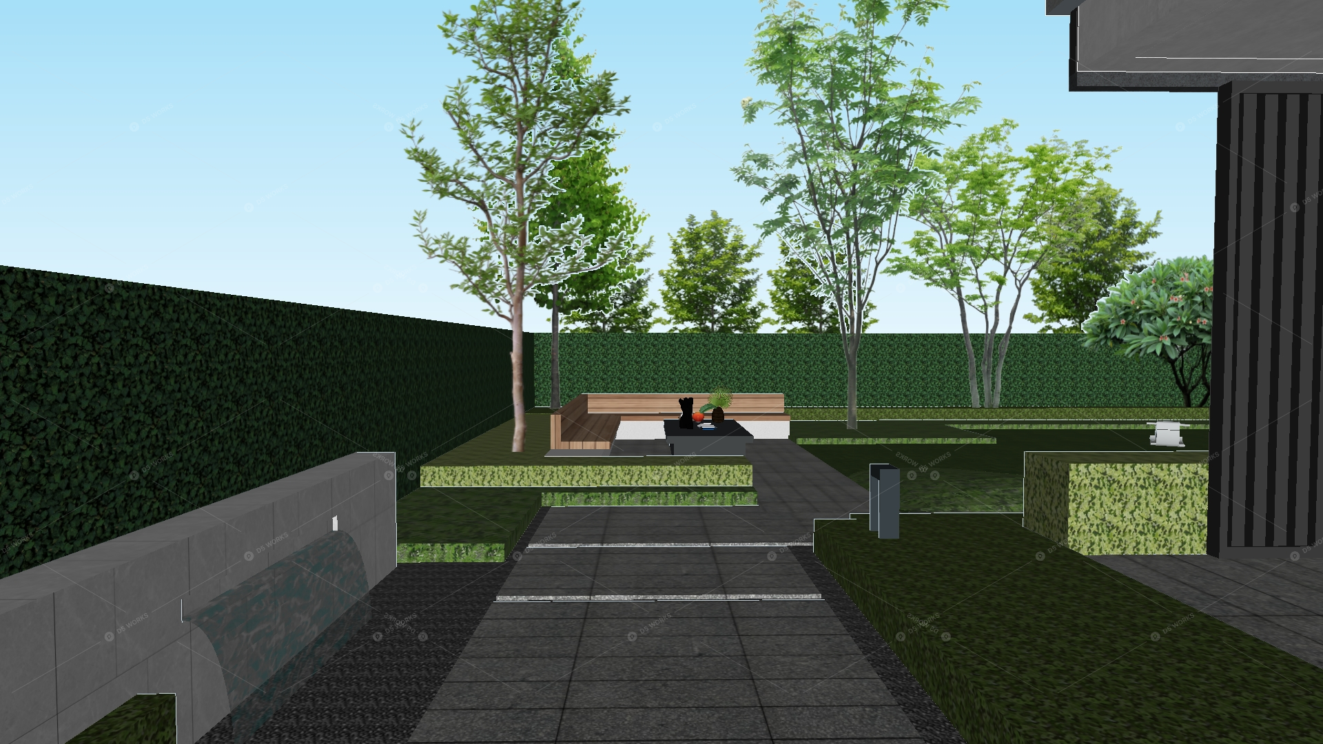 Courtyard Landscape 3D Models 2