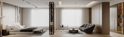 Minimalist Modern Bedroom with Ambient Lighting 3d model