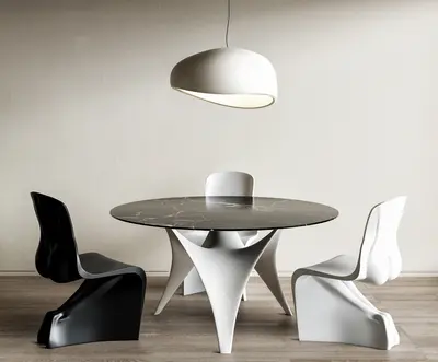 Dining Table & Chairs Set 3d model