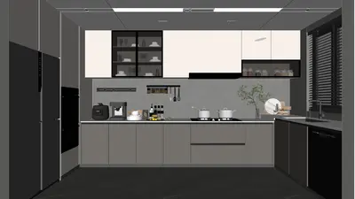 Modern Closed Kitchen