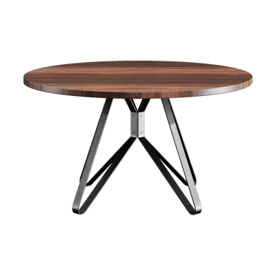 Modern Log Round Table 3d model