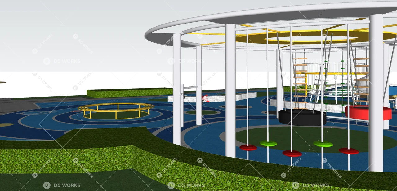 Modern Park 3d model thumbnail 4
