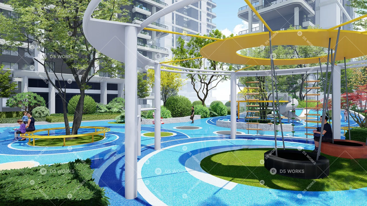 Modern Park 3d model thumbnail 2