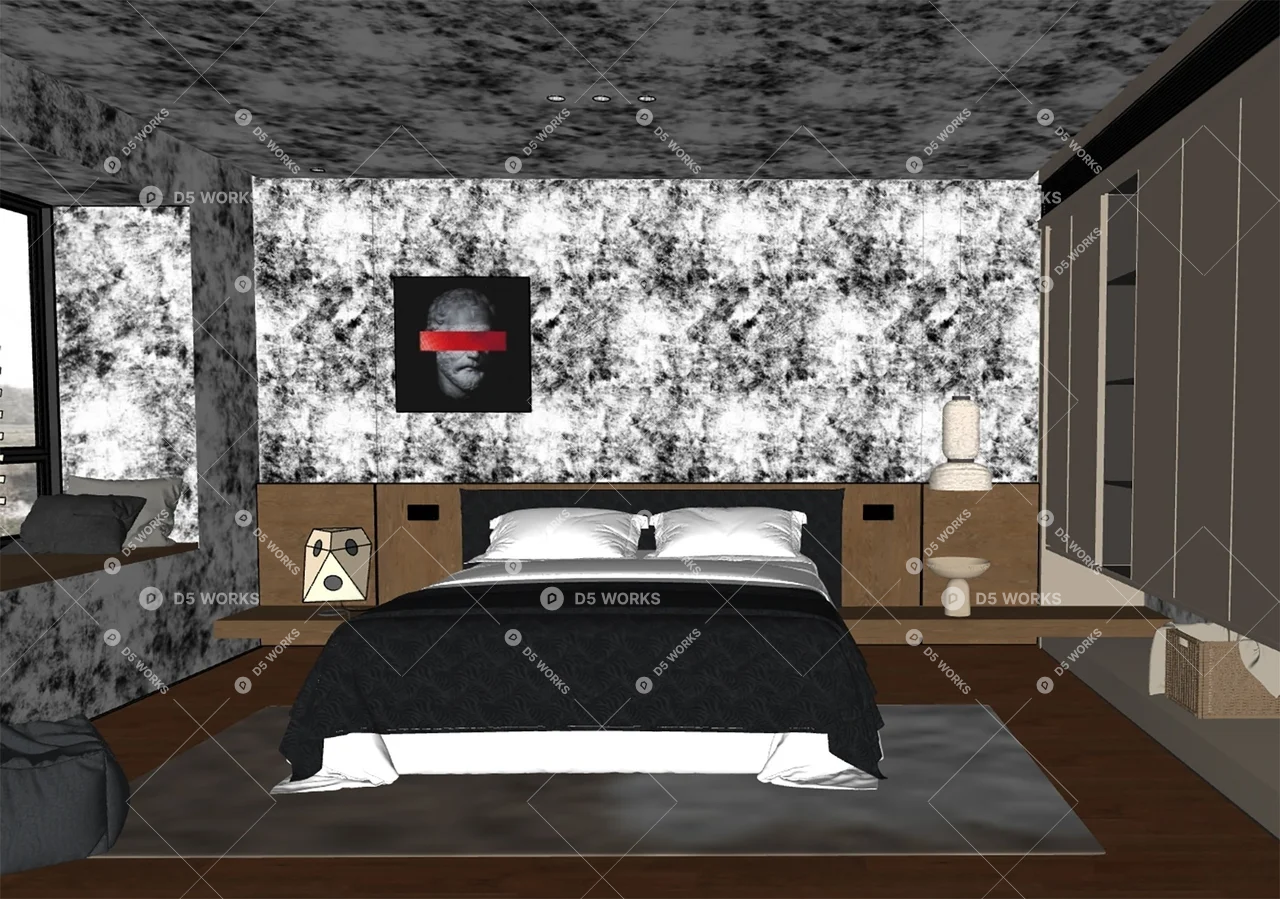 Home Bedroom 3d model thumbnail 2