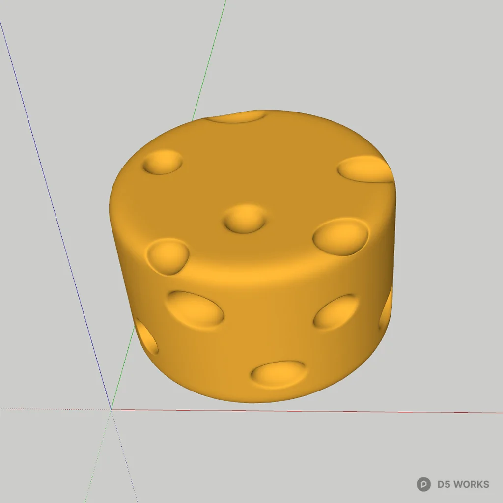 Cheese-Shaped Minimalist Stool 3d model thumbnail 2