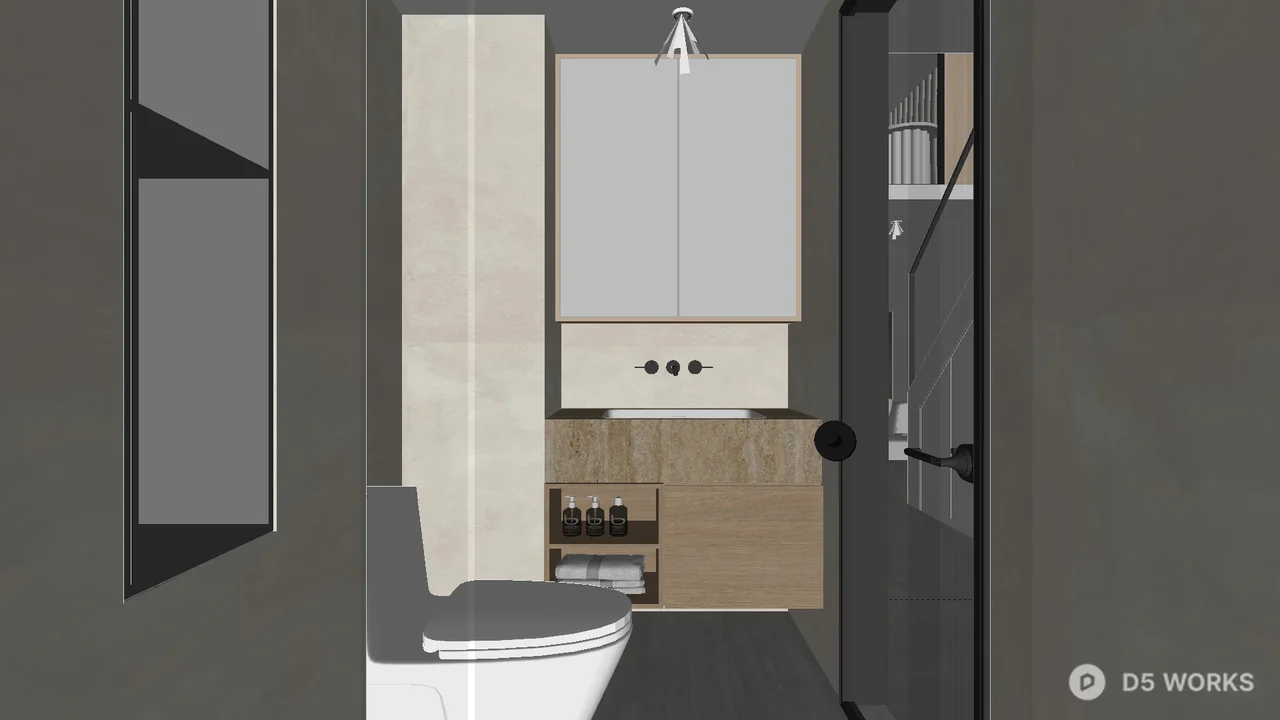 Modern Open Plan Living Dining Space 3d model thumbnail 6