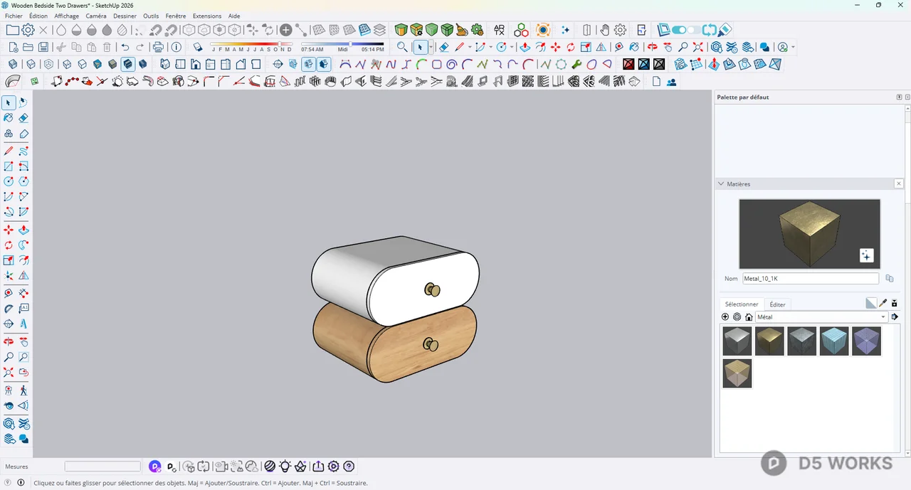 Modern Capsule Stackable Storage Drawers 3d model thumbnail 2