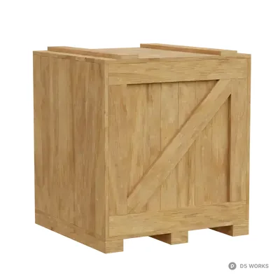 Realistic Wooden Shipping Crate 3d model - Image 1