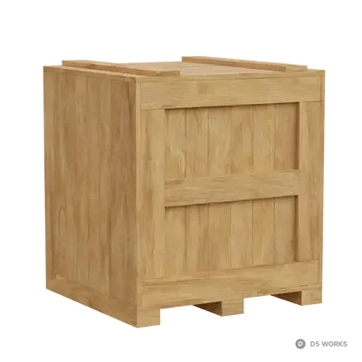 Rustic Wooden Shipping Crate 3D Model 3d model - Image 1