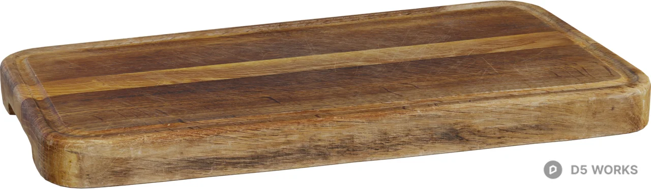 Rustic Weathered Wooden Block 3d model - Image 1