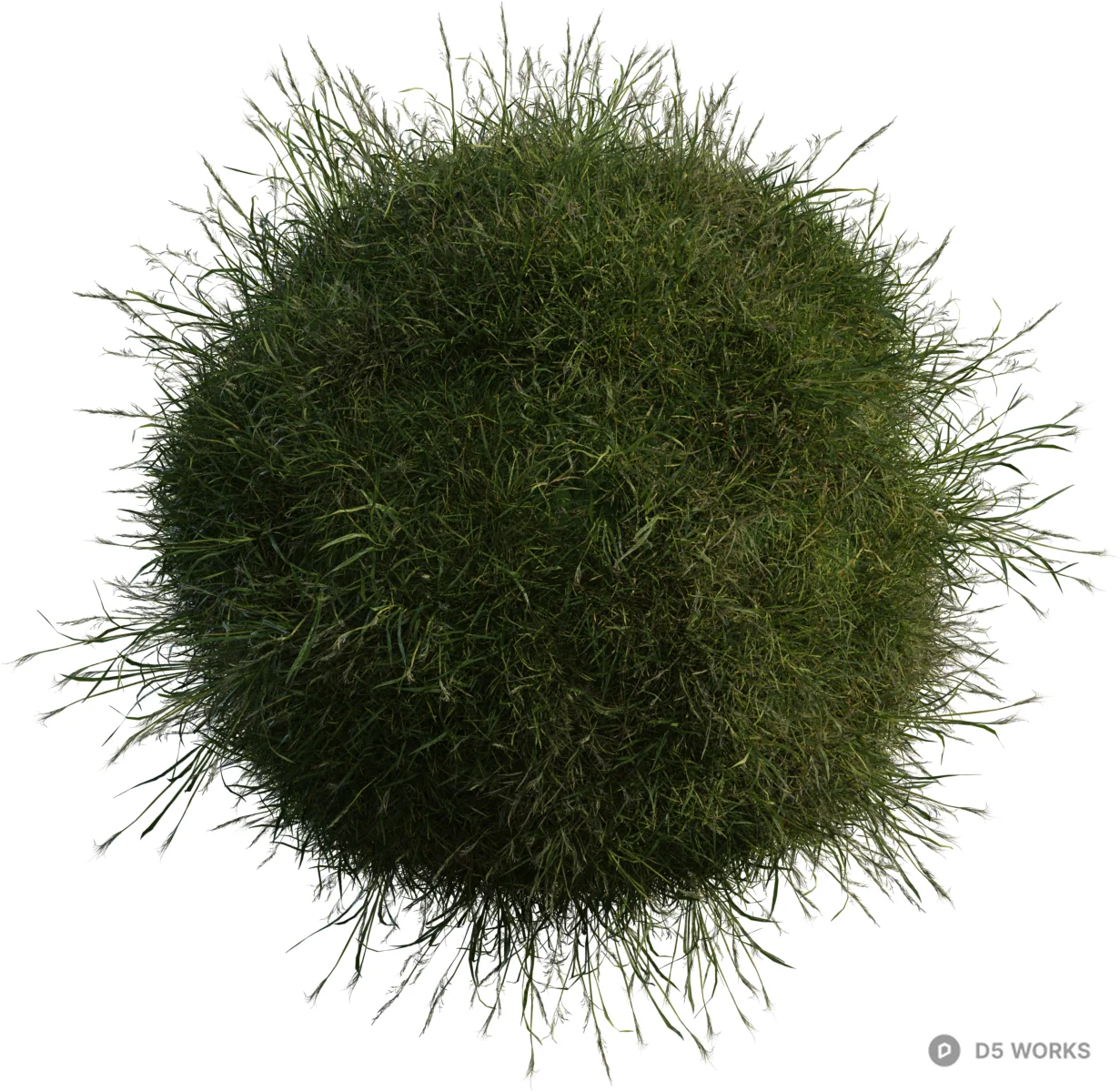 Realistic Wild Green Grass Material 3d model - Image 1