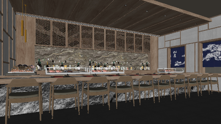 Japanese Dining Table & Chairs Set