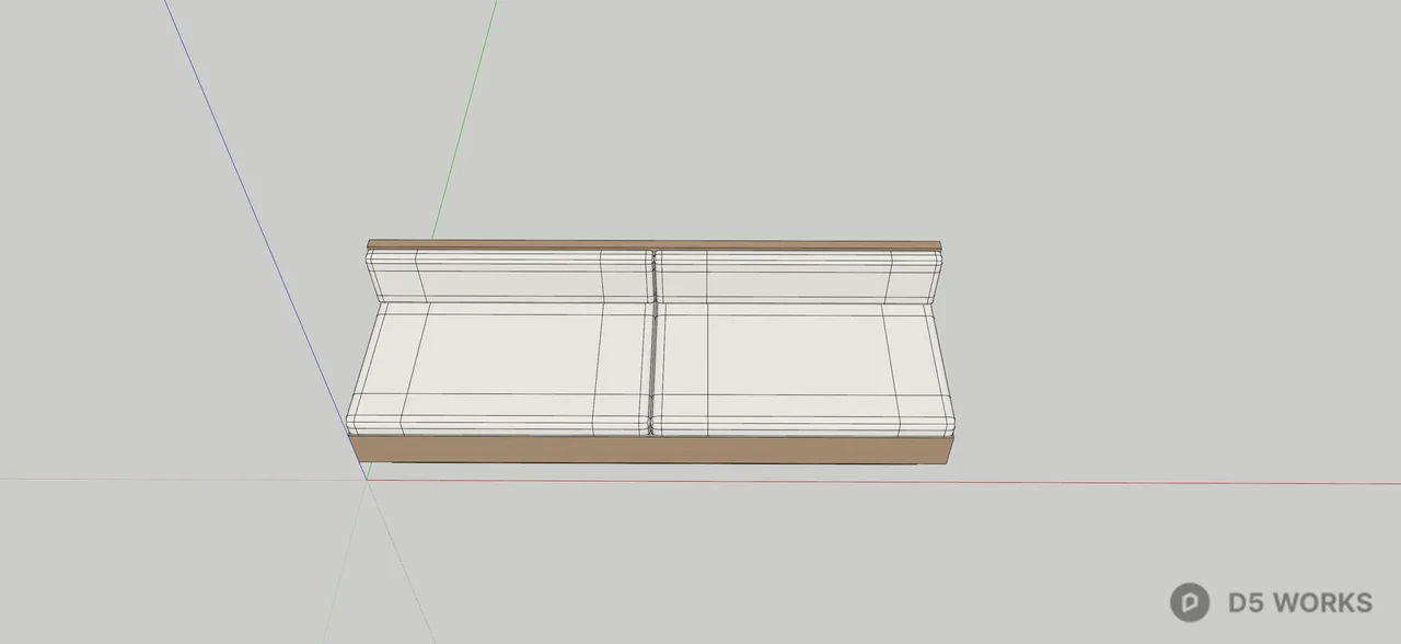 Minimalist White Upholstered Three-Seater Sofa 3d model thumbnail 2