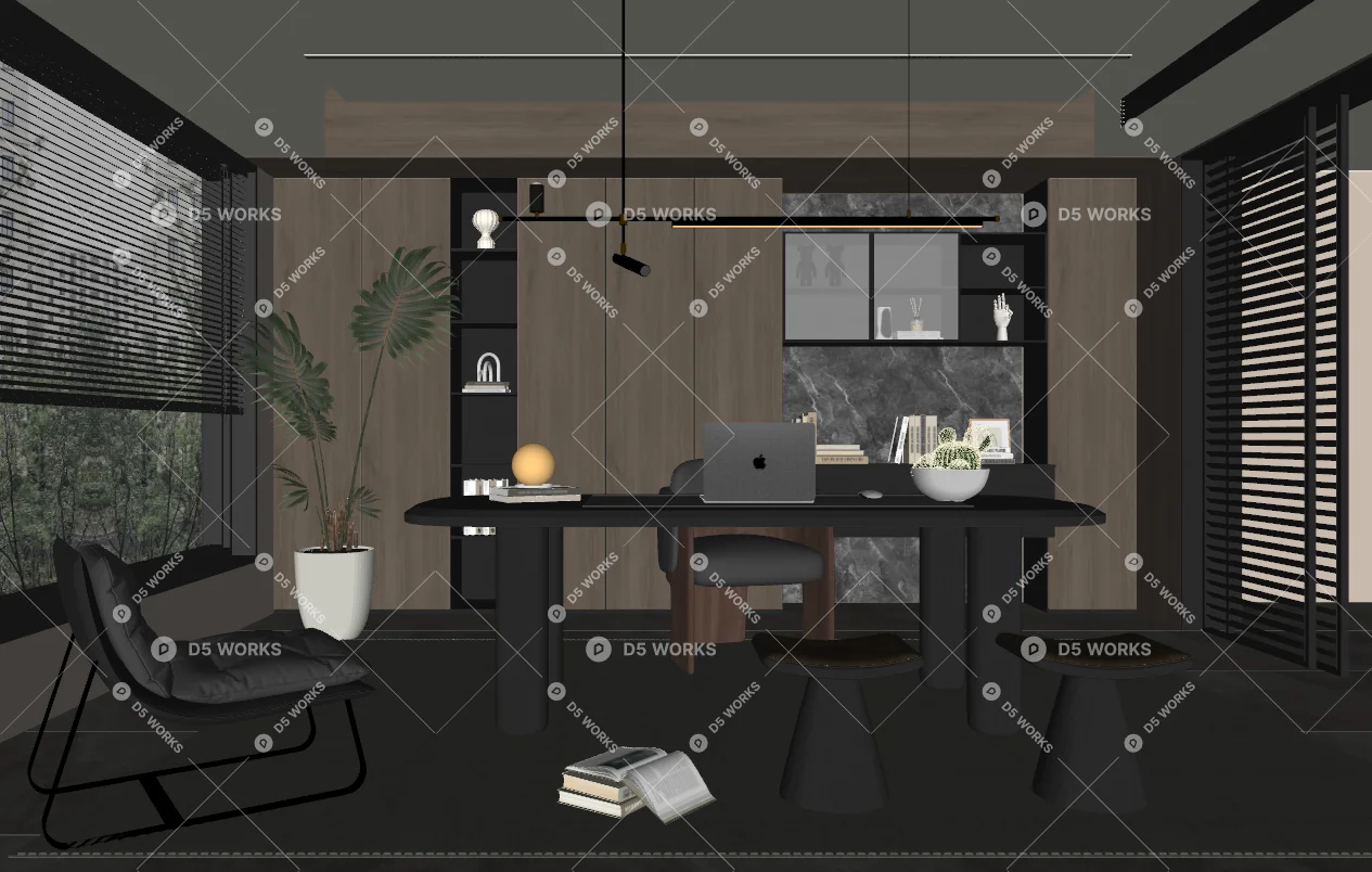 Study Room 3d model thumbnail 2