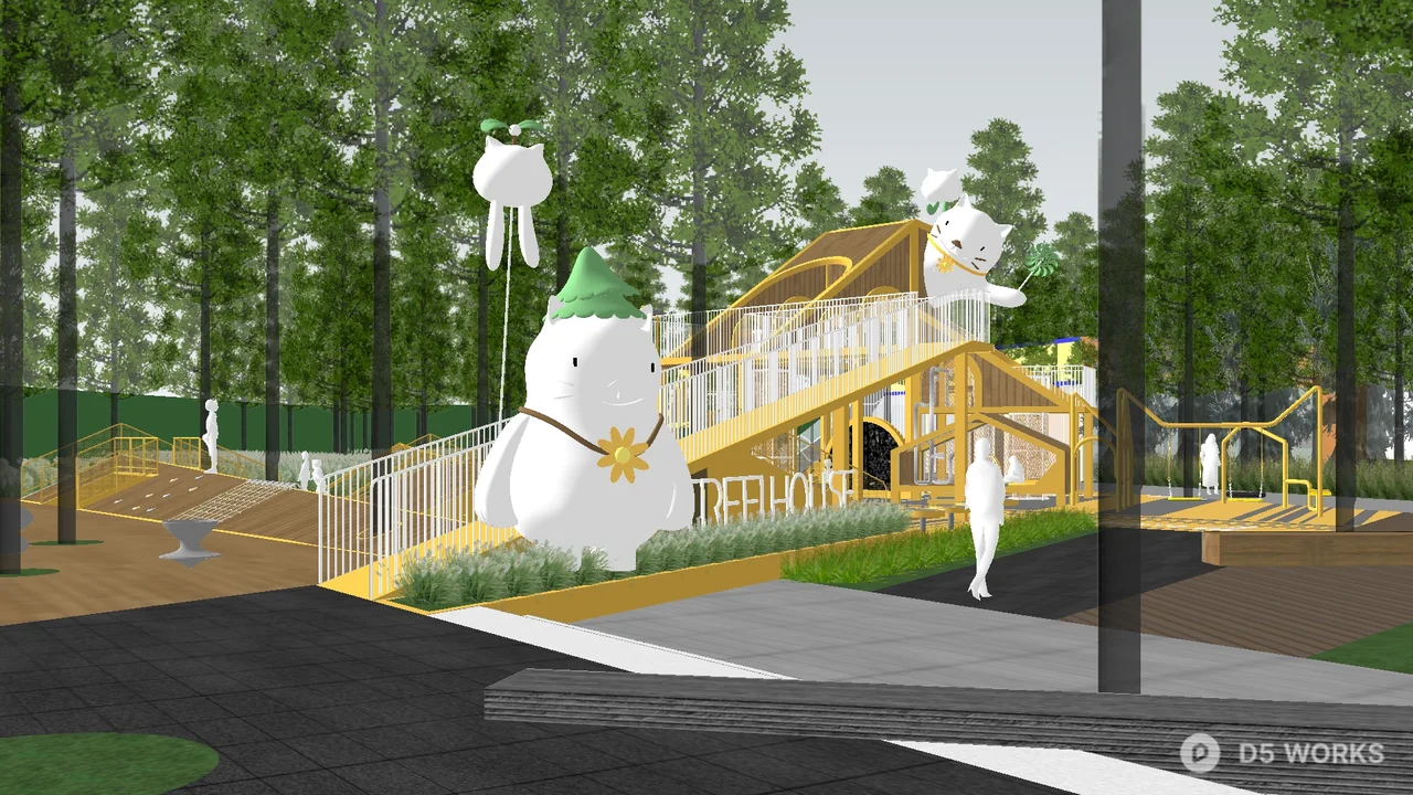 Modern Theme Park Playground 3d model - Image 1