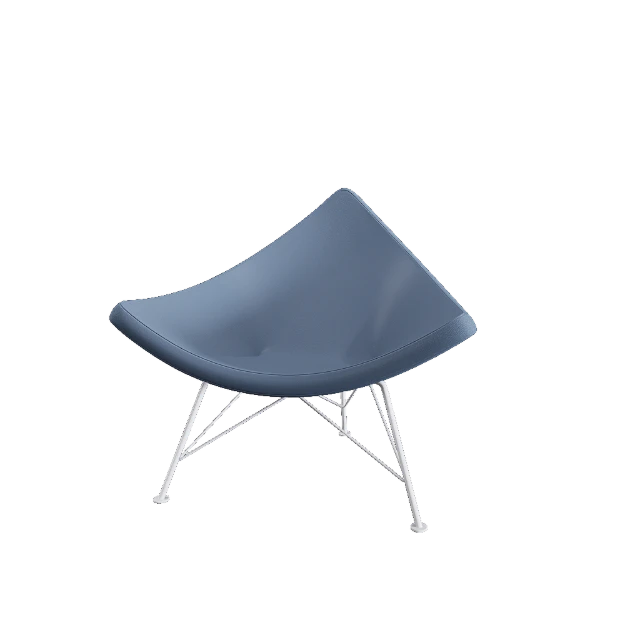 Modern Blue Coconut Lounge Chair 3d model
