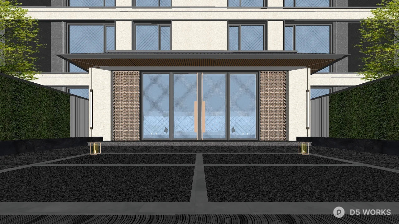Multi Story Residential Building 3d model thumbnail 2
