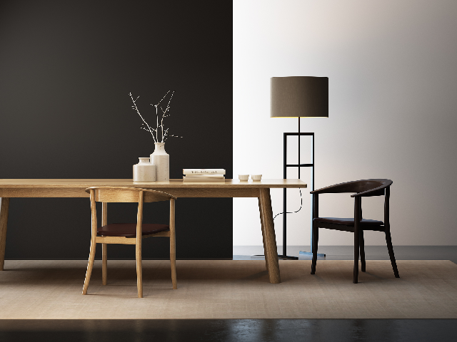 Organic Modern Wabi-Sabi Desk & Chair Set