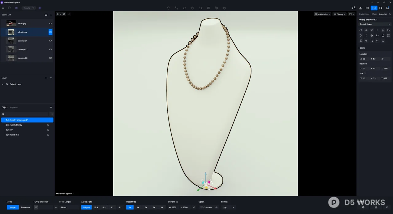 Jewelry showcase 21 3d model thumbnail 2