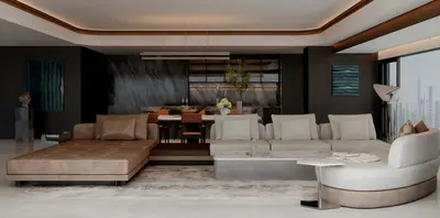 Modern Living & Dining Room