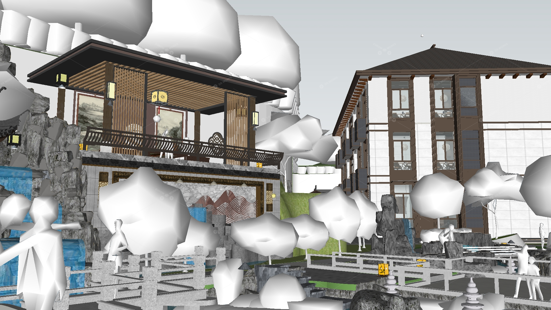 Courtyard Landscape 3D Models 2