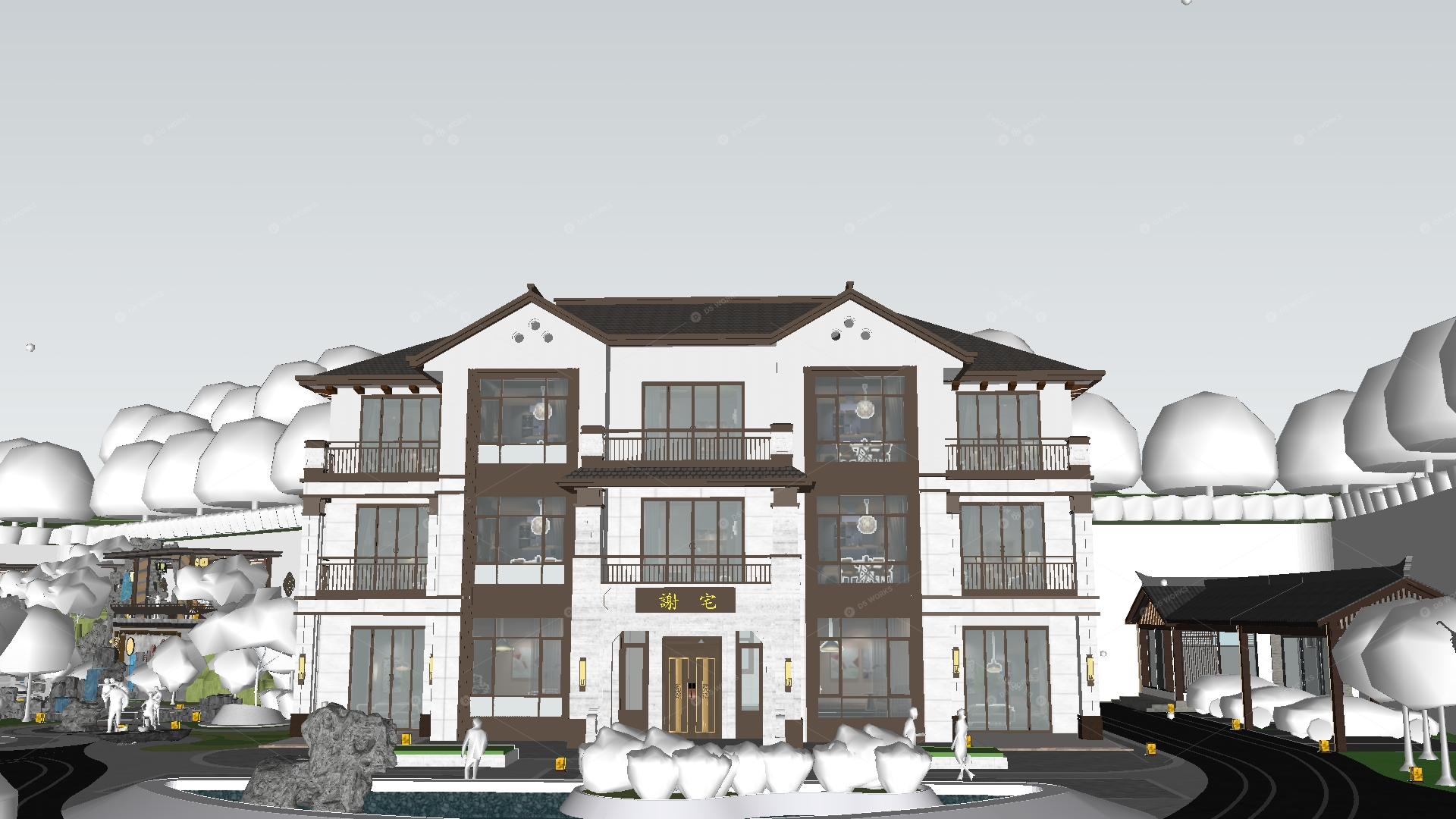Courtyard Landscape 3D Models 3