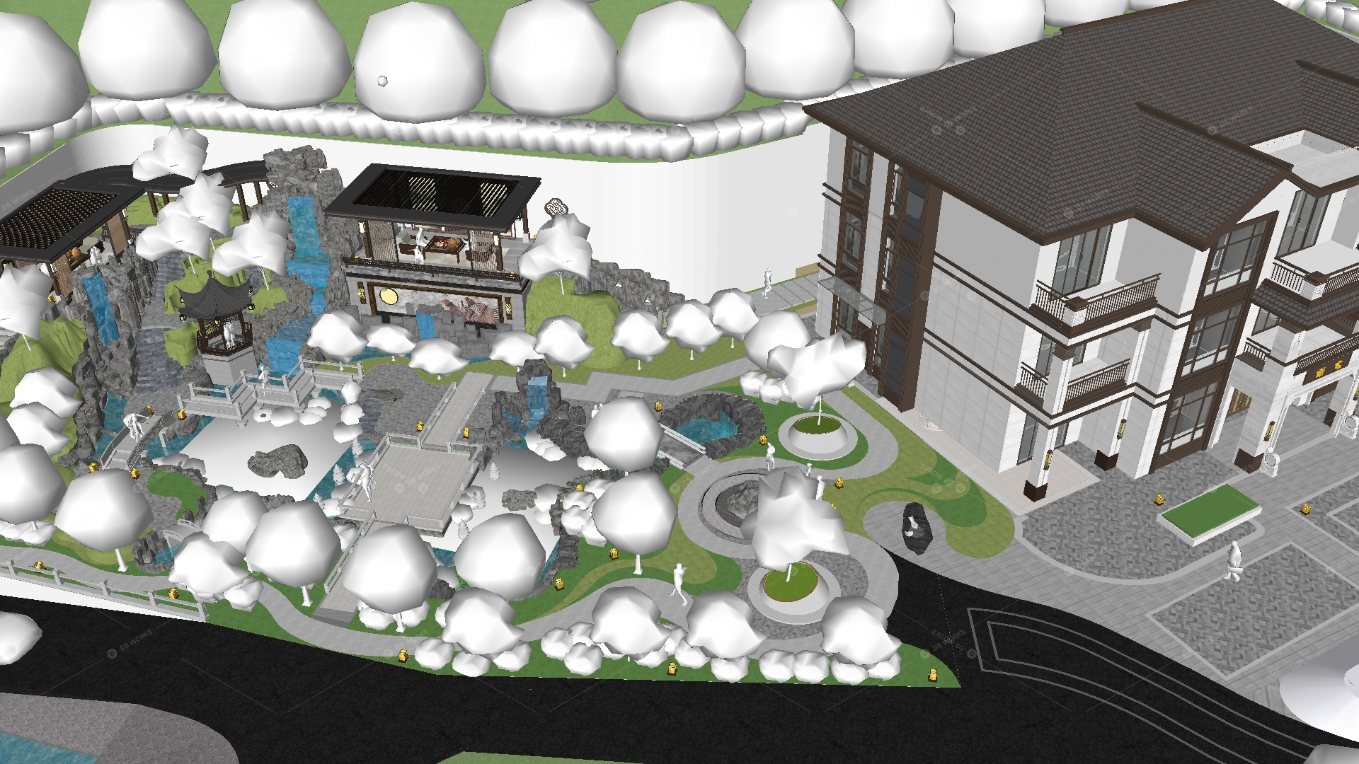 Courtyard Landscape 3D Models