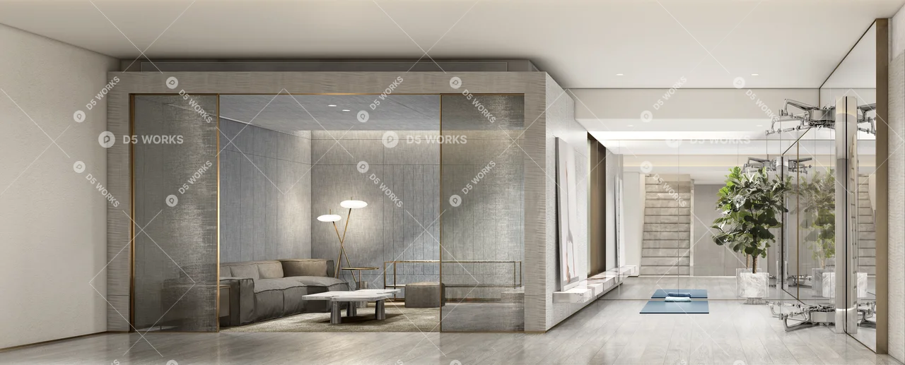 Modern Wine Tasting Room 3d model thumbnail 2