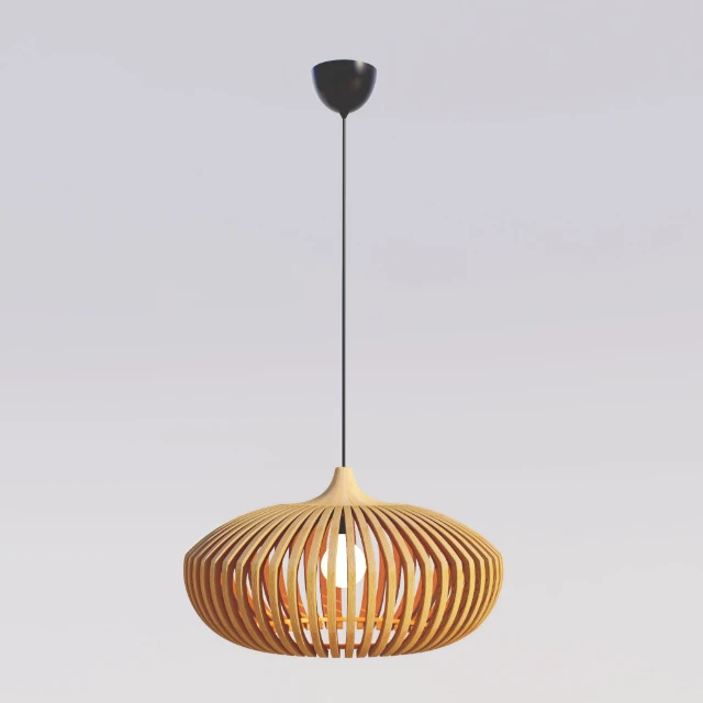 Japandi Pendant Oak 3d model