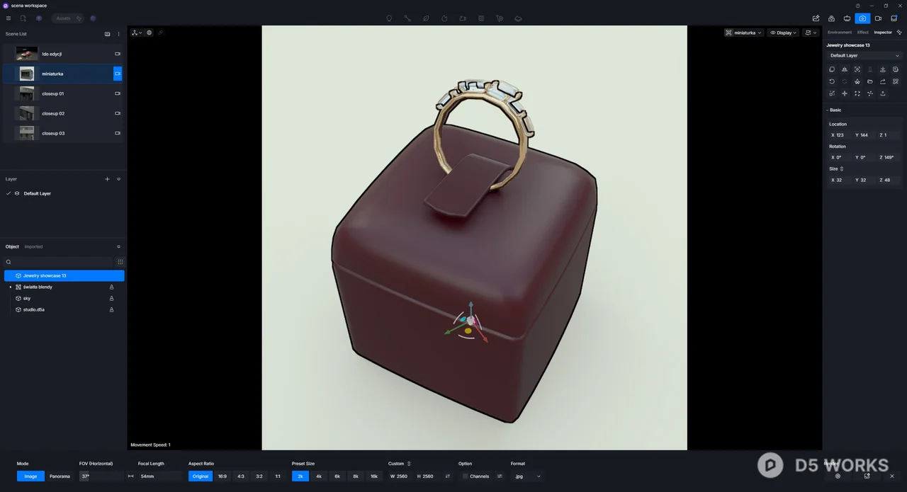 Jewelry showcase 13 3d model thumbnail 2