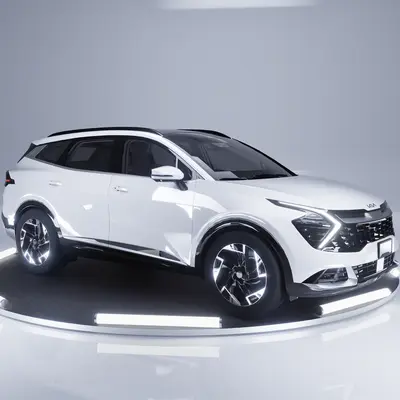 Modern White SUV Vehicle 3d model