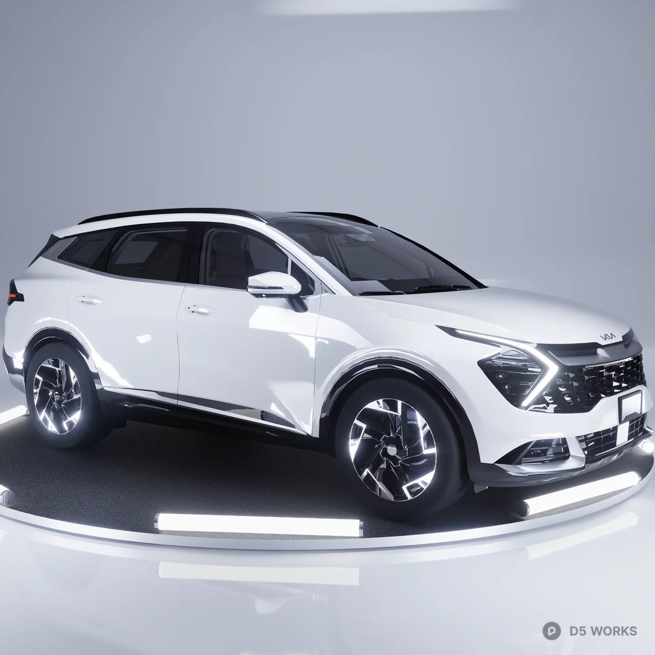 Modern White SUV Vehicle 3d model - Image 1