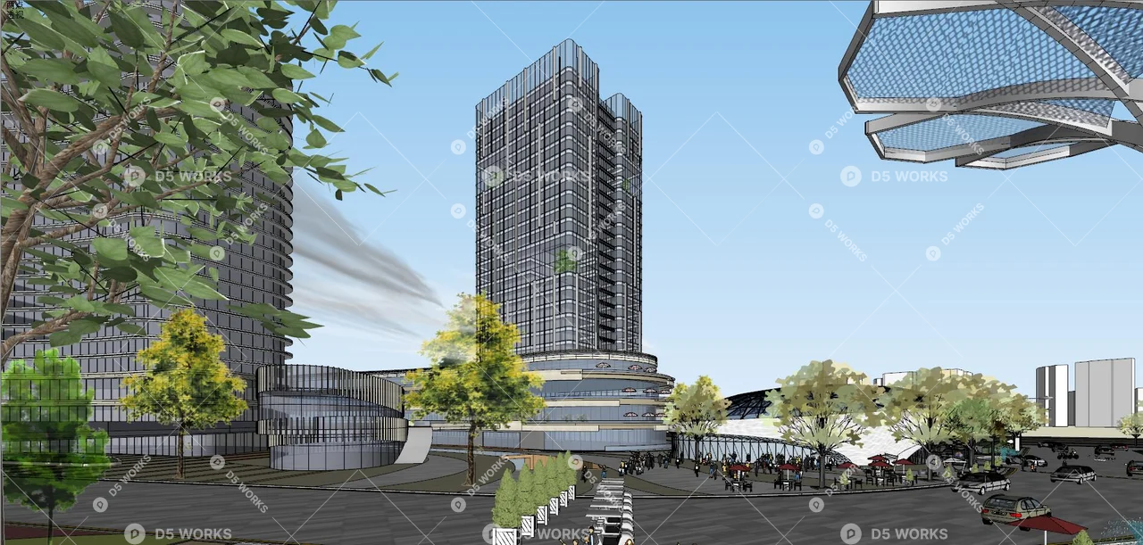 Commercial Complex 3d model thumbnail 9