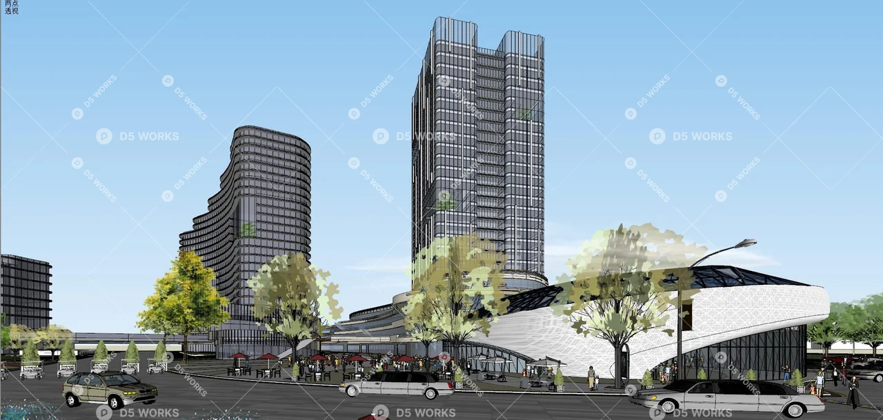 Commercial Complex 3d model thumbnail 8