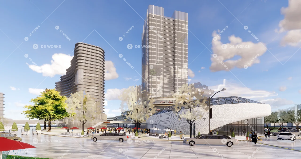 Commercial Complex 3d model thumbnail 4