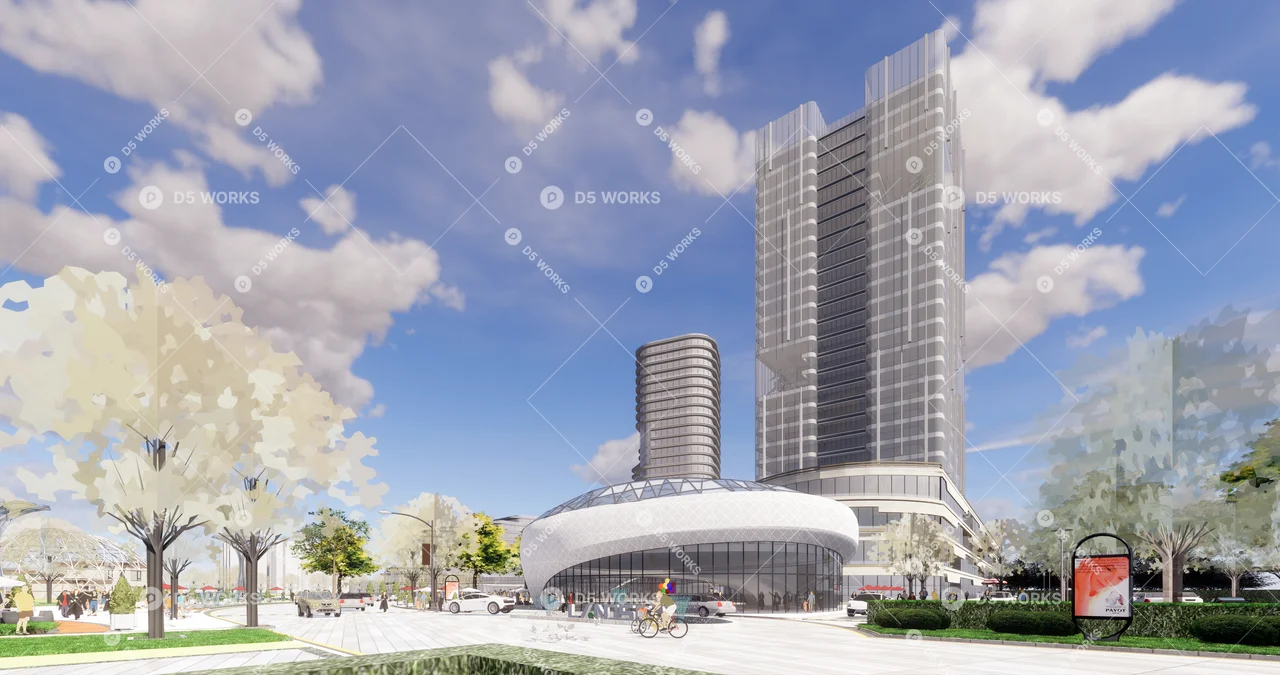 Commercial Complex 3d model thumbnail 2