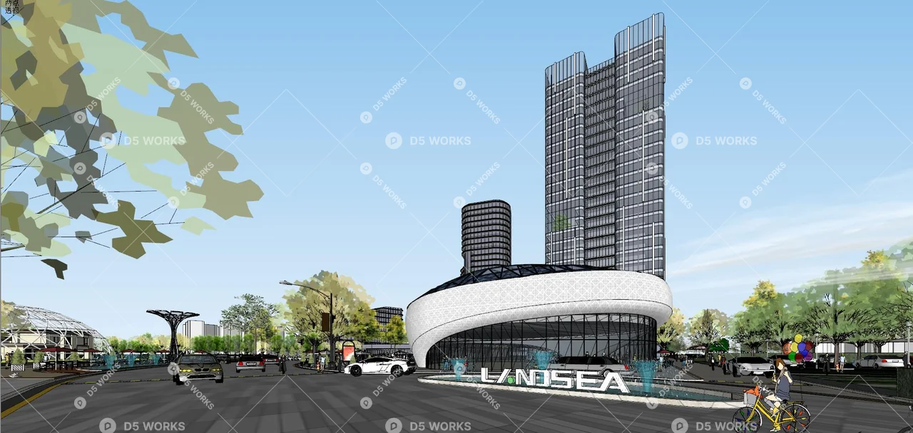 Commercial Complex 3d model thumbnail 7