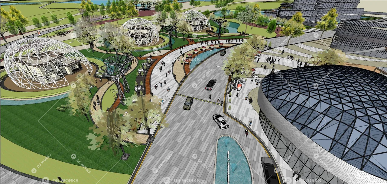 Commercial Complex 3d model thumbnail 3