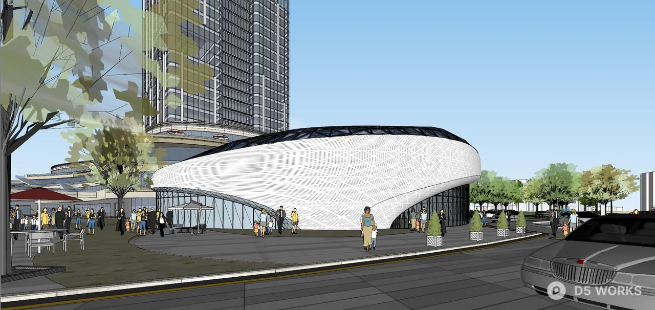 Modern Commercial Complex With Skyline Integration 3d model thumbnail 10