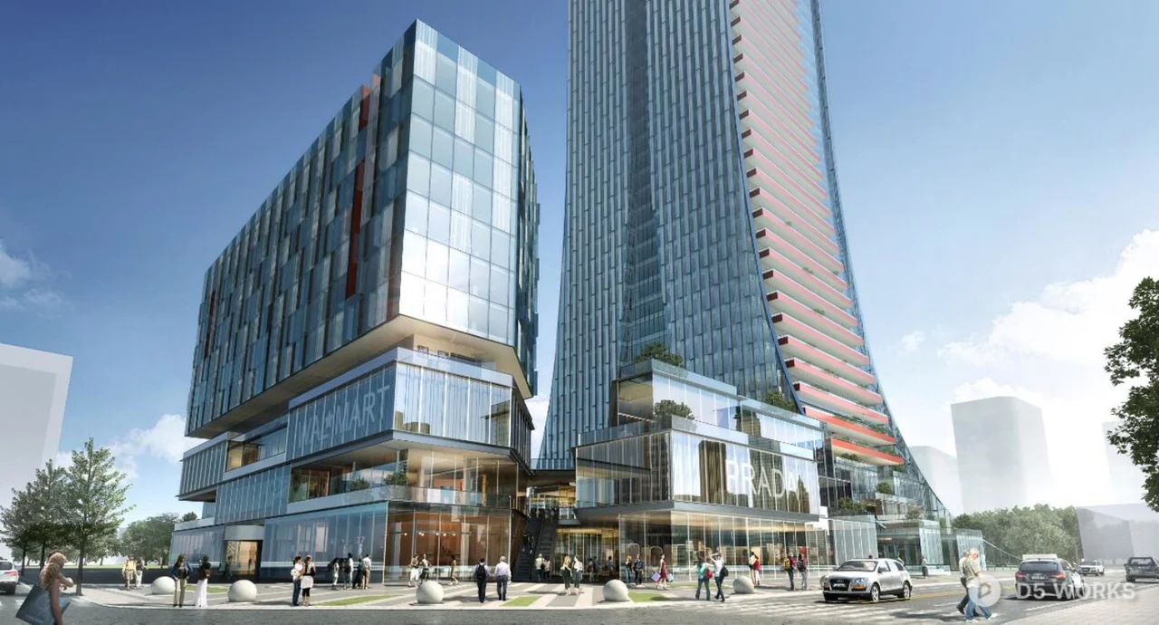Modern Glass Facade Commercial Complex 3d model thumbnail 2
